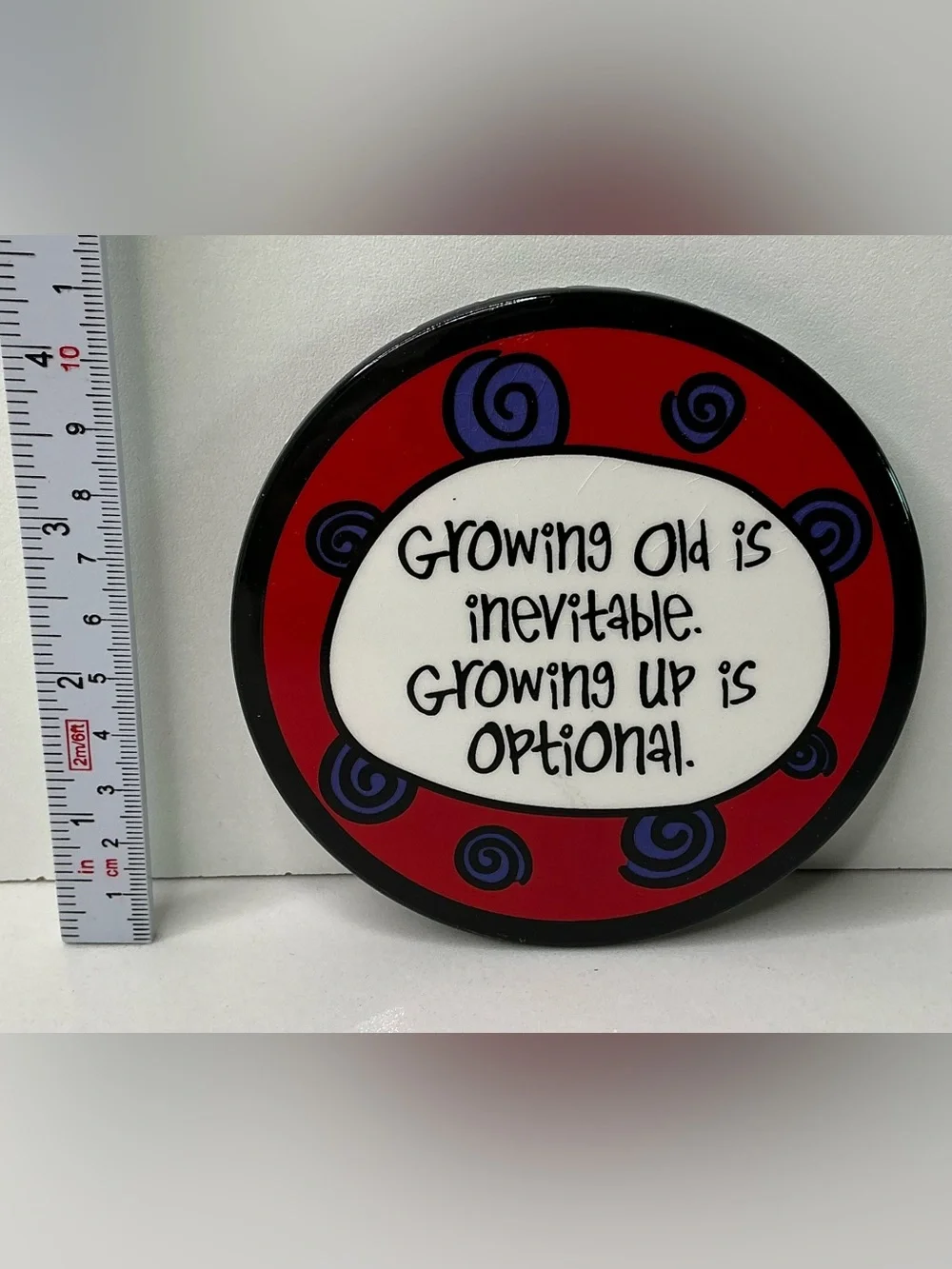 4 Coasters Paper Giftware Growing Old Is Inevitable Growing Up Is Optional